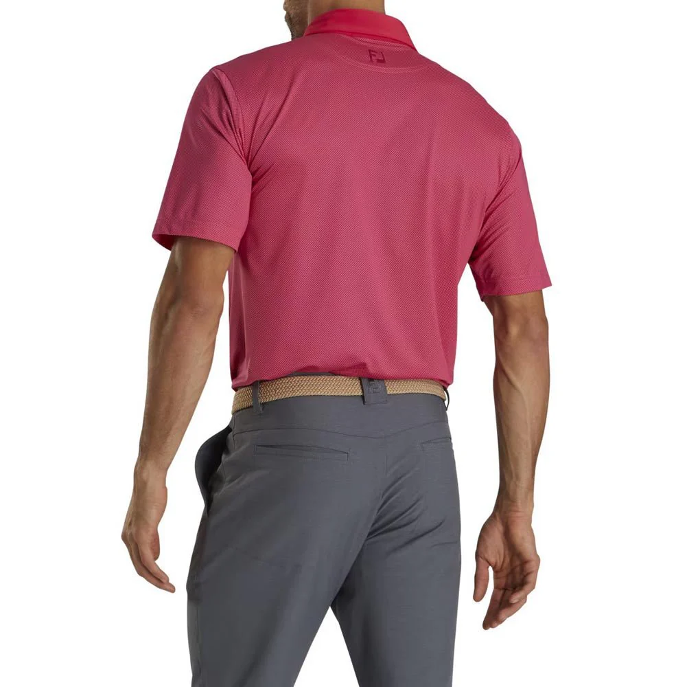FootJoy Mini Check Lisle Golf Polo - Previous Season Style - Image 6
