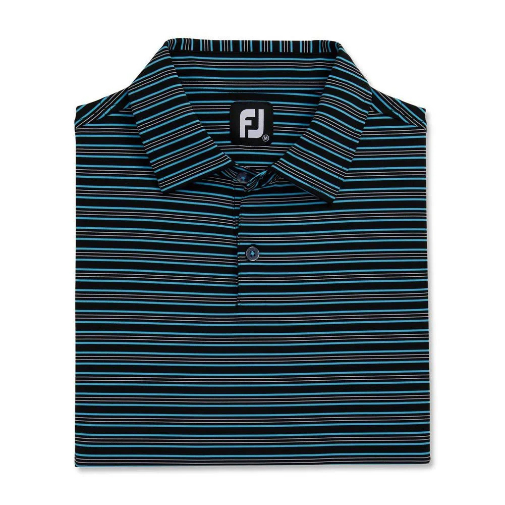 FootJoy Modern Classic Stripe Lisle Self Collar Golf Polo - Image 4