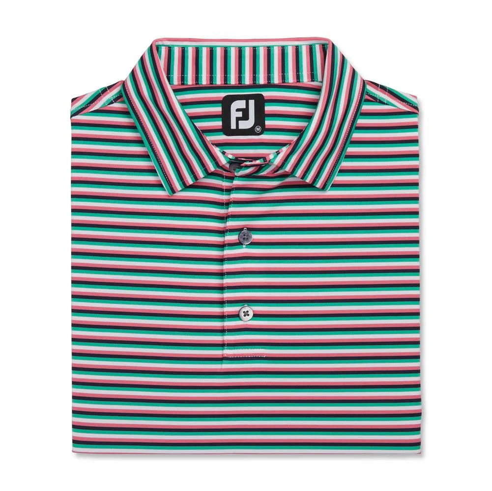 FootJoy Multi Stripe Lisle Self Collar Polo - Image 2