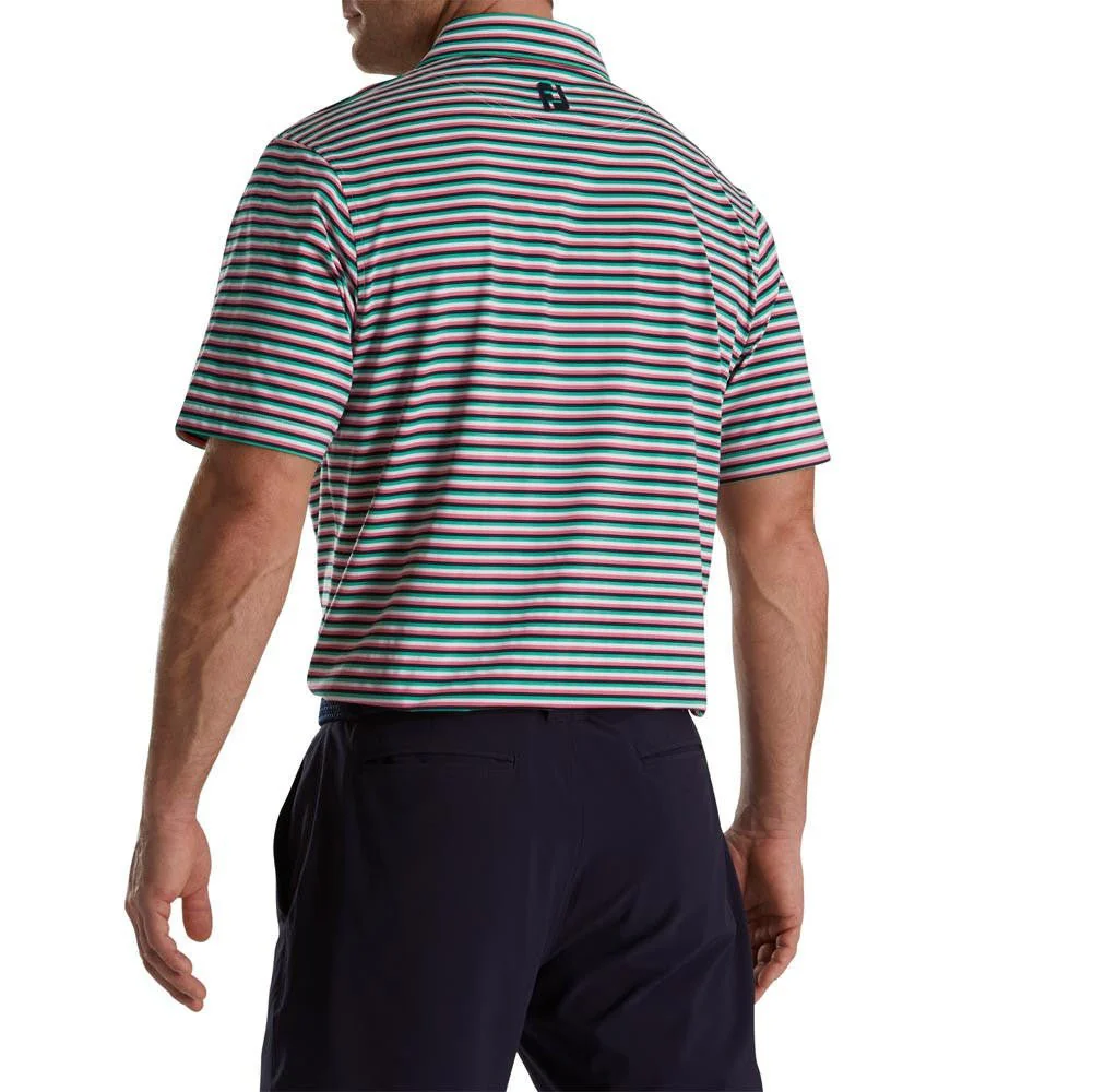 FootJoy Multi Stripe Lisle Self Collar Polo - Image 3