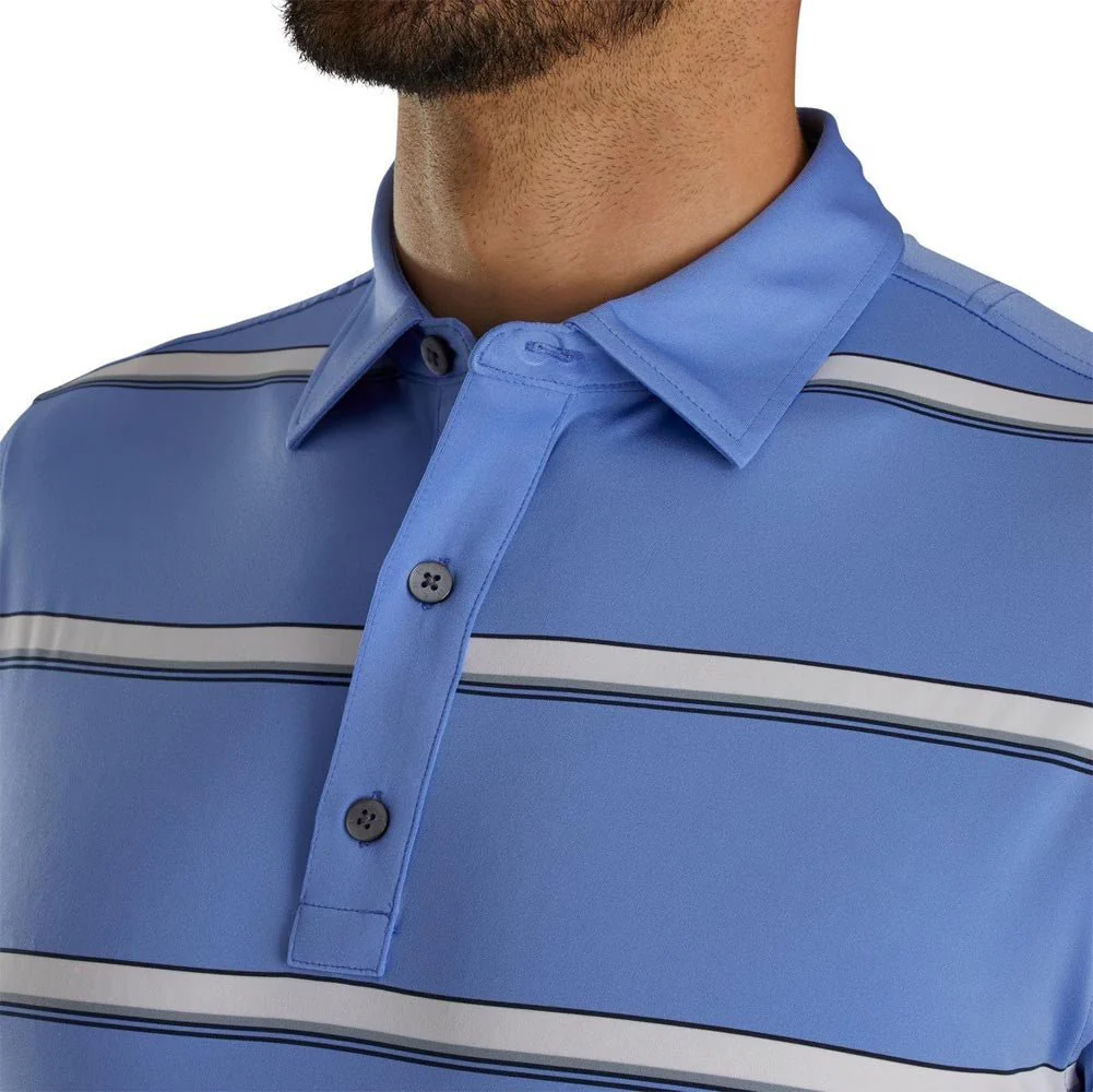 FootJoy Open Stripe Lisle Self Collar Polo - Image 3