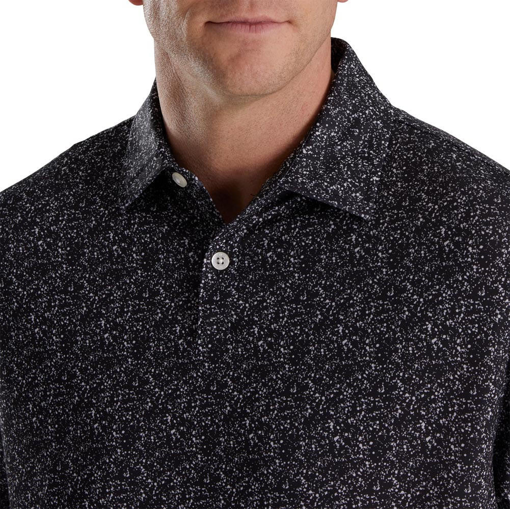 FootJoy Paint Splatter Print Lisle Self Collar Polo - Image 7