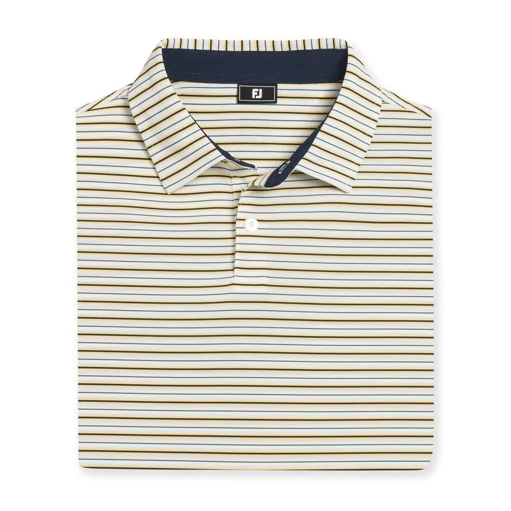 FootJoy Pinstripe Pop Stripe Lisle Golf Polo - Image 4