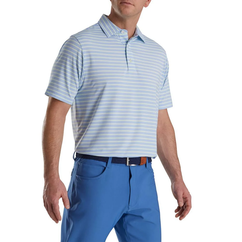 FootJoy ProDry 2 Color Stripe Lisle Self Collar Polo - Image 5