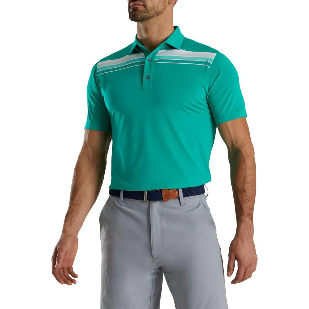 FootJoy Shadow Chestband Lisle Self Collar Polo - Athletic Fit - Image 5