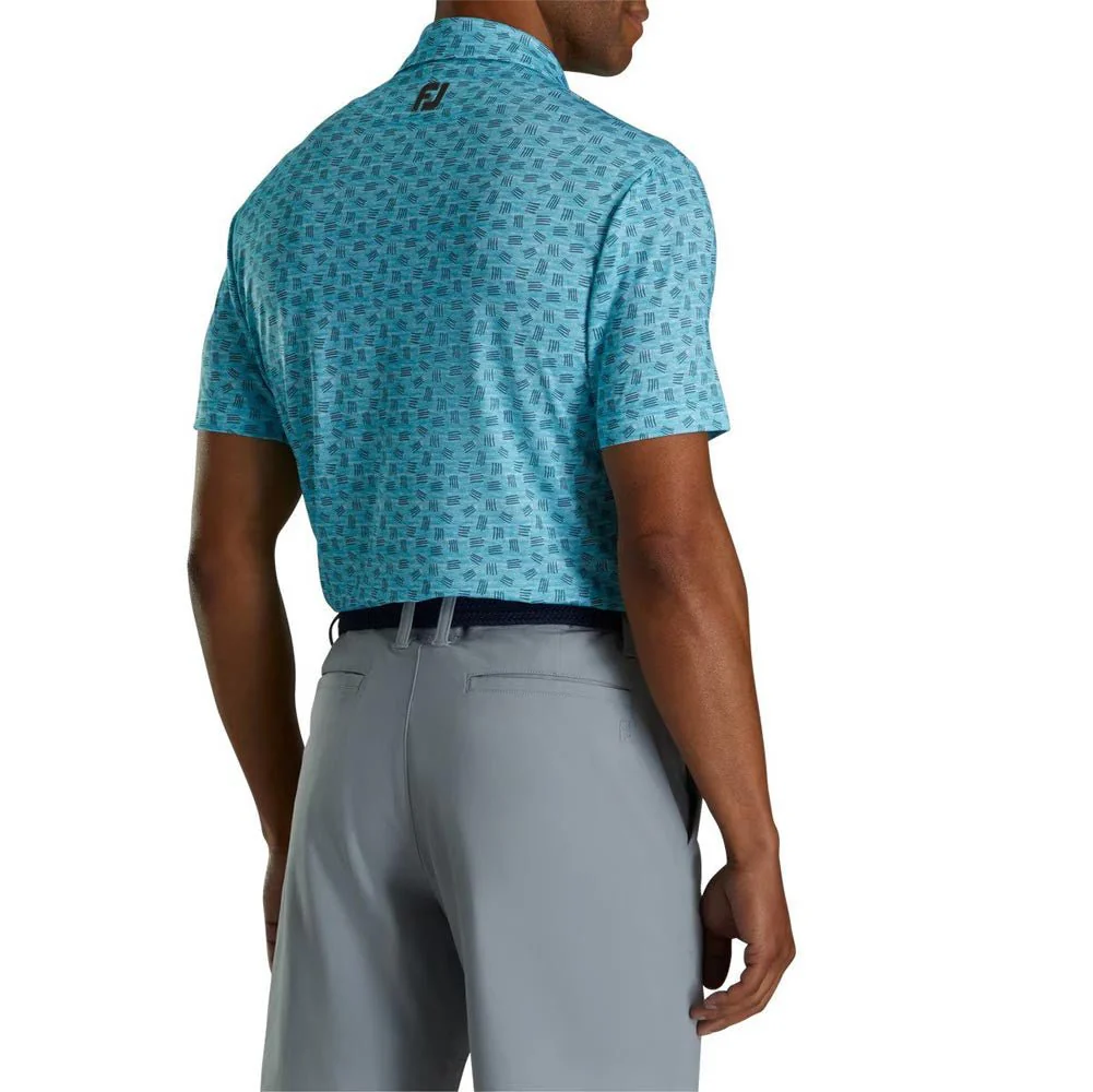 FootJoy Sketched Print Lisle Self Collar Polo - Image 6