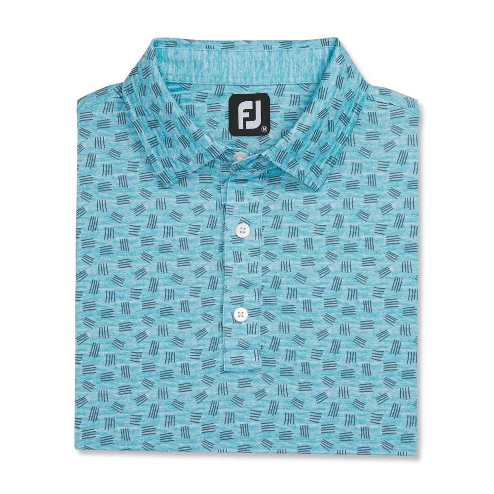 FootJoy Sketched Print Lisle Self Collar Polo - Image 8