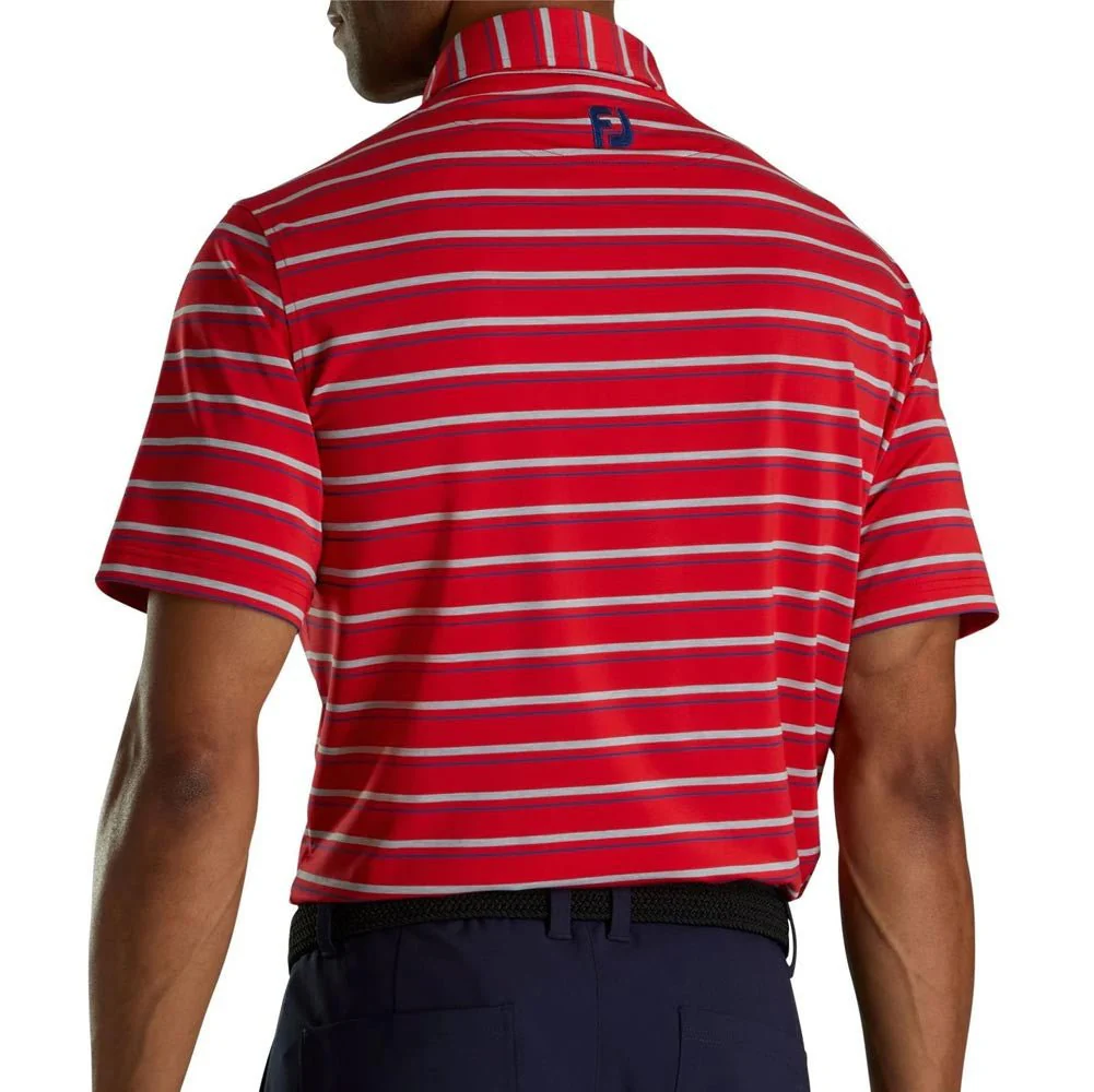 FootJoy Space Dyed Stripe Lisle Self Collar Polo - Image 10