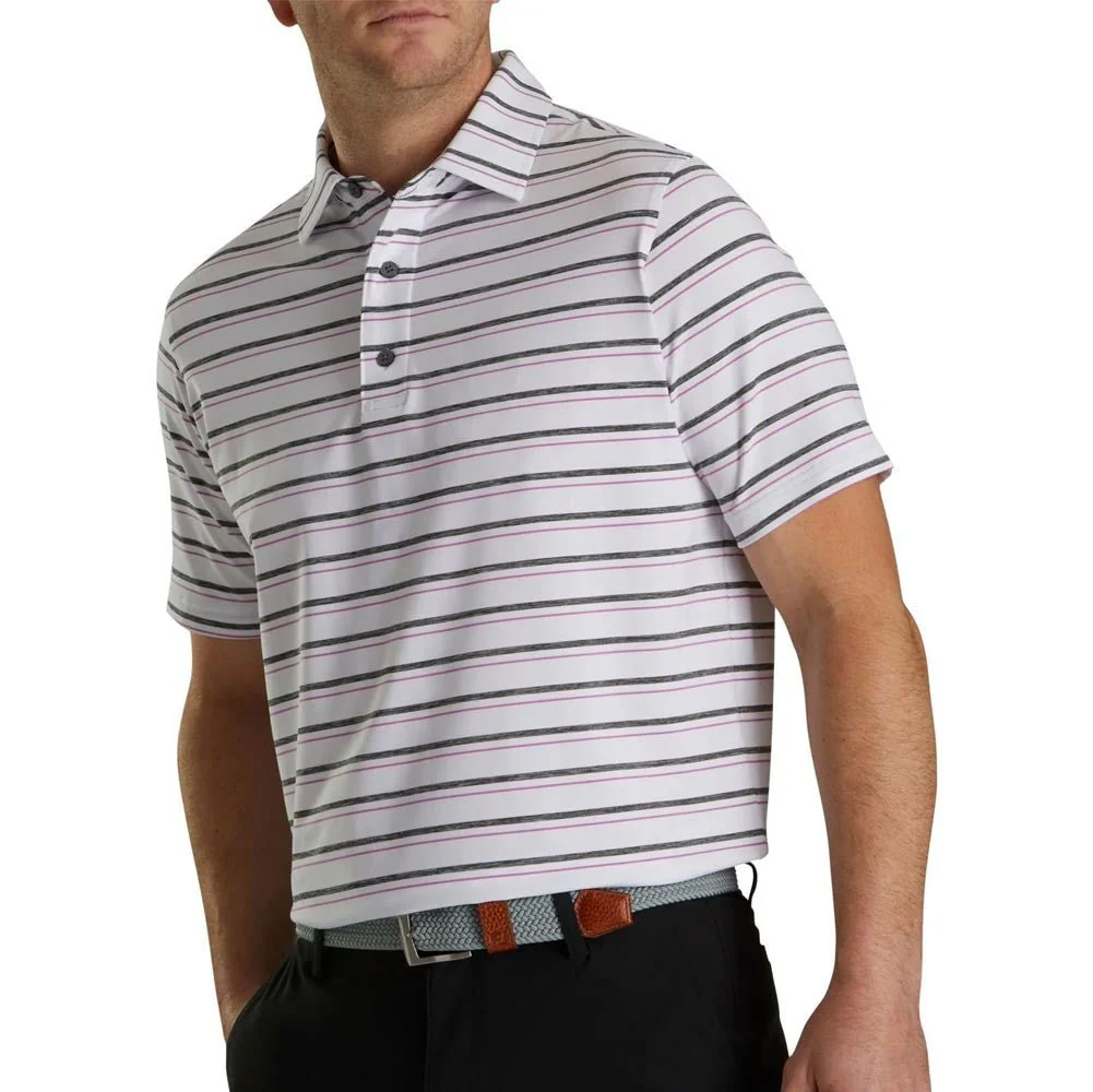FootJoy Space Dyed Stripe Lisle Self Collar Polo - Image 13