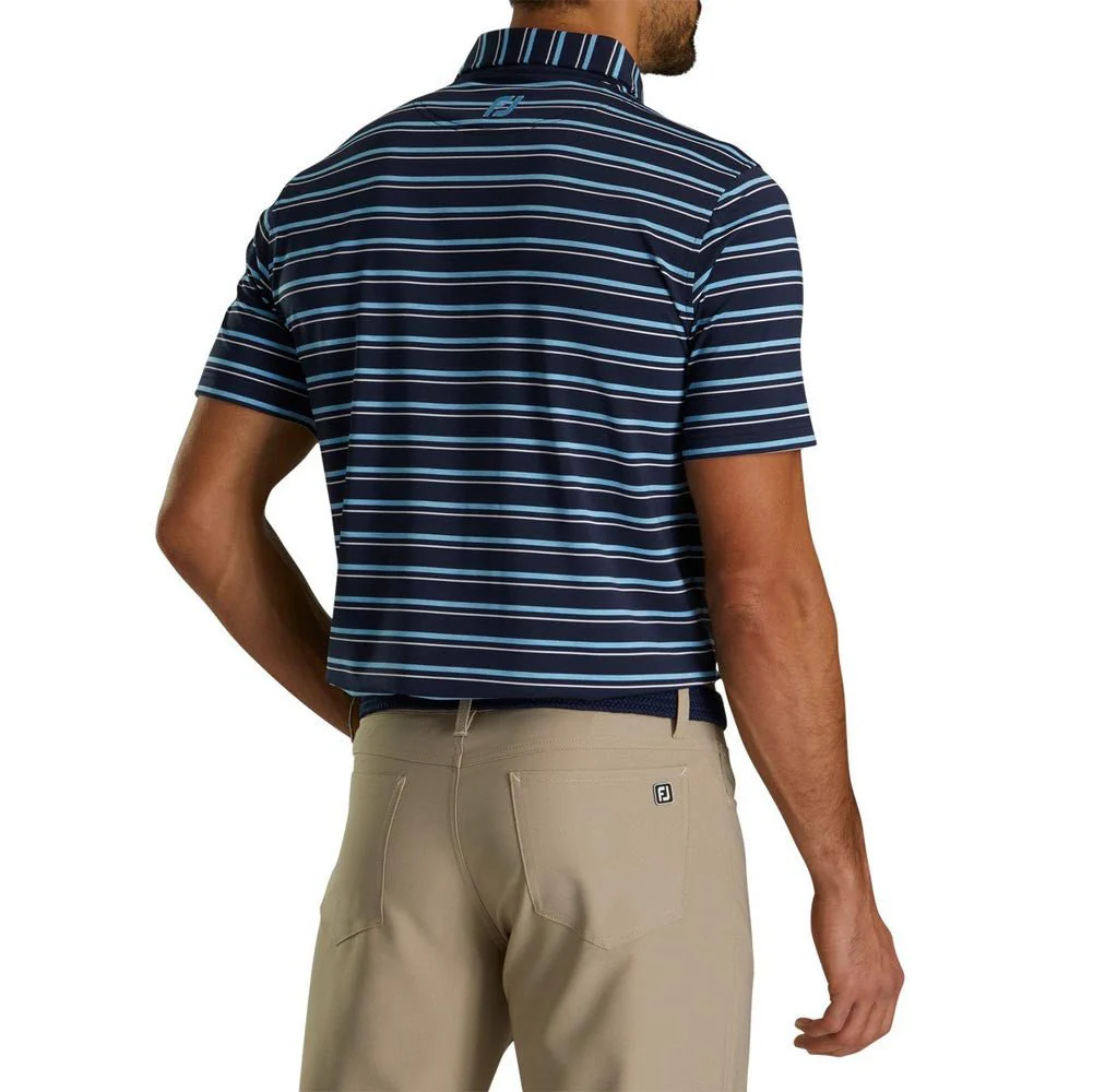 FootJoy Space Dyed Stripe Lisle Self Collar Polo - Image 6