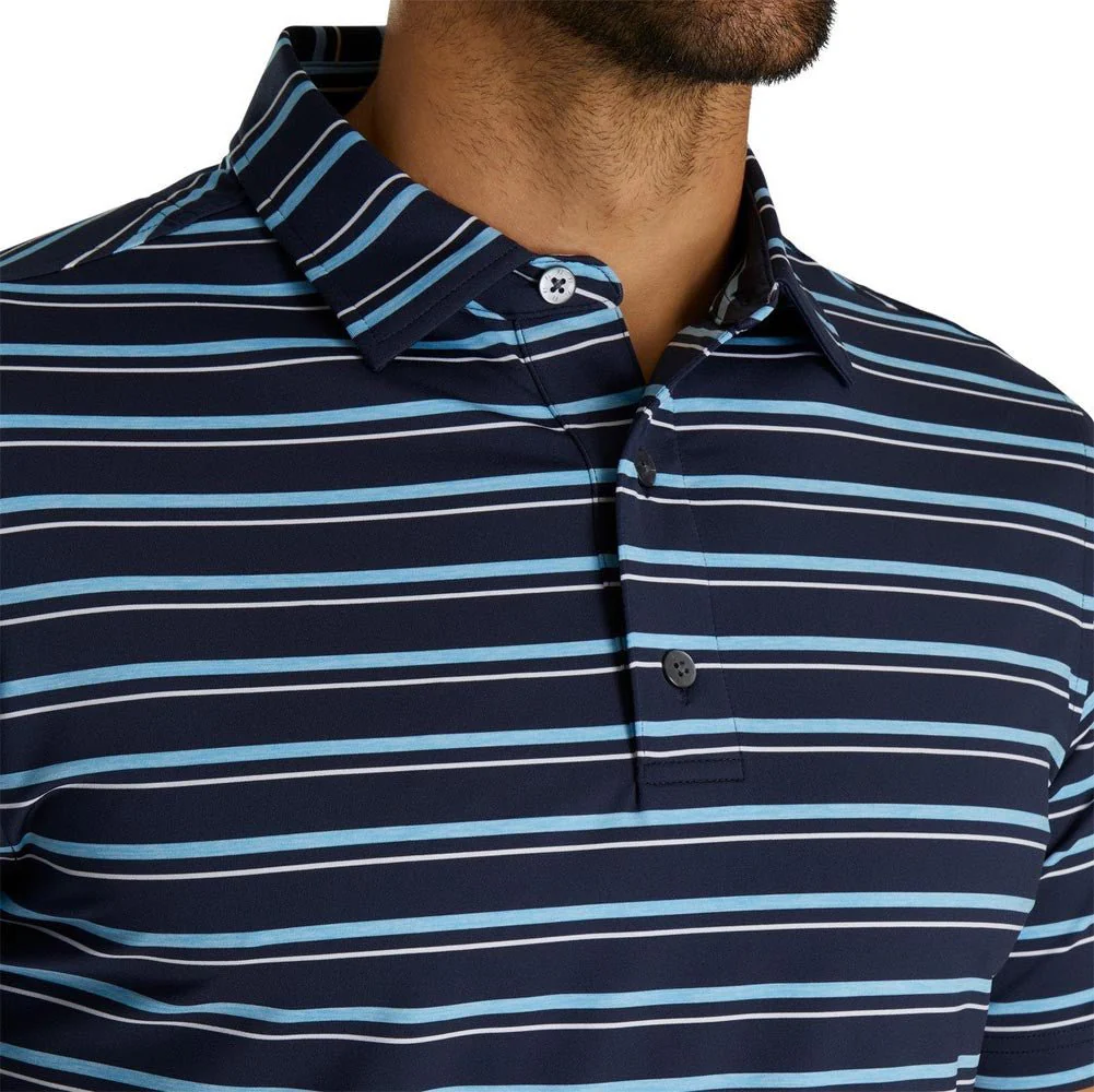 FootJoy Space Dyed Stripe Lisle Self Collar Polo - Image 7