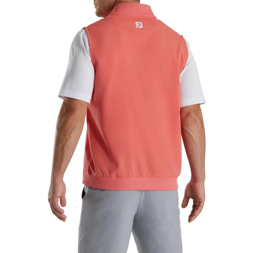 FootJoy Stretch Woven Golf Vest with Knit Accents - Image 3