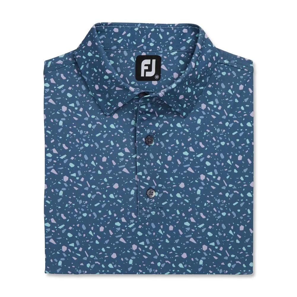 FootJoy Terrazzo Print Lisle Self Collar Polo - Image 3