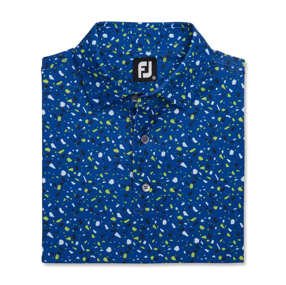 FootJoy Terrazzo Print Lisle Self Collar Polo - Image 6