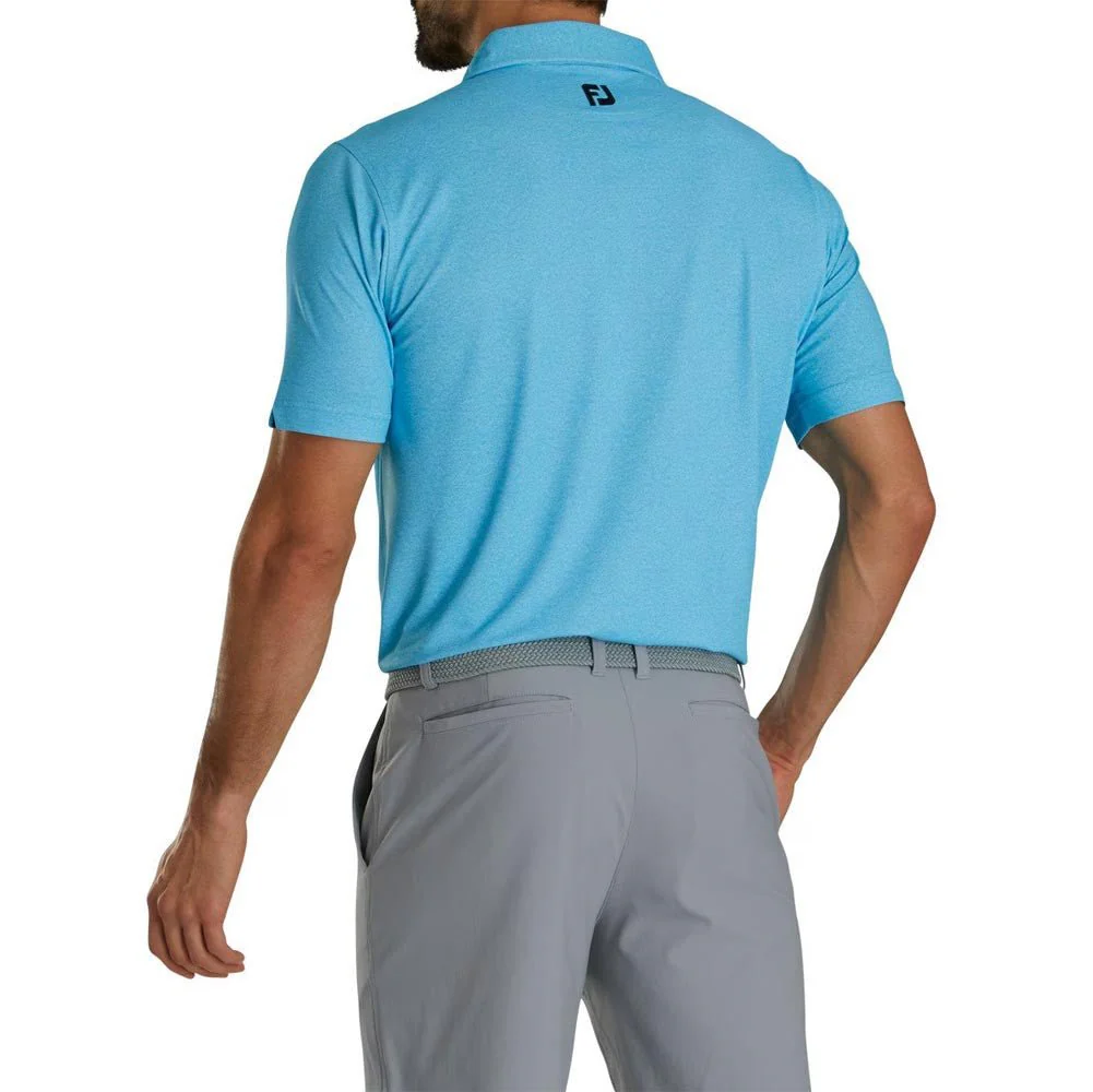 FootJoy Texture Print with Trim Stretch Pique Self Collar Polo - Image 2