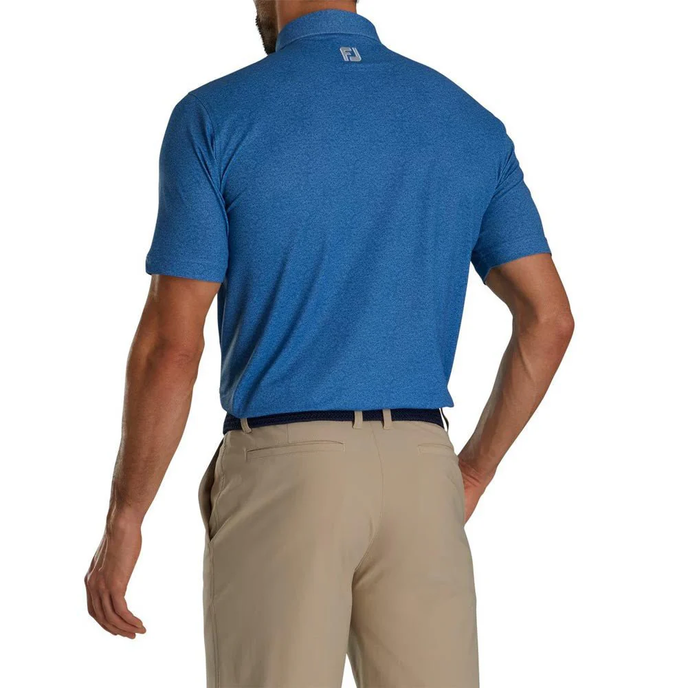 FootJoy Texture Print with Trim Stretch Pique Self Collar Polo - Image 6