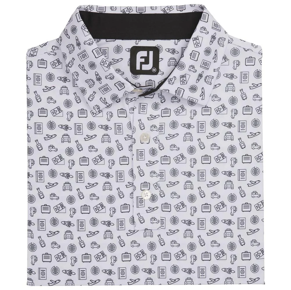 FootJoy Travel Print Lisle Self Collar Polo - Image 4
