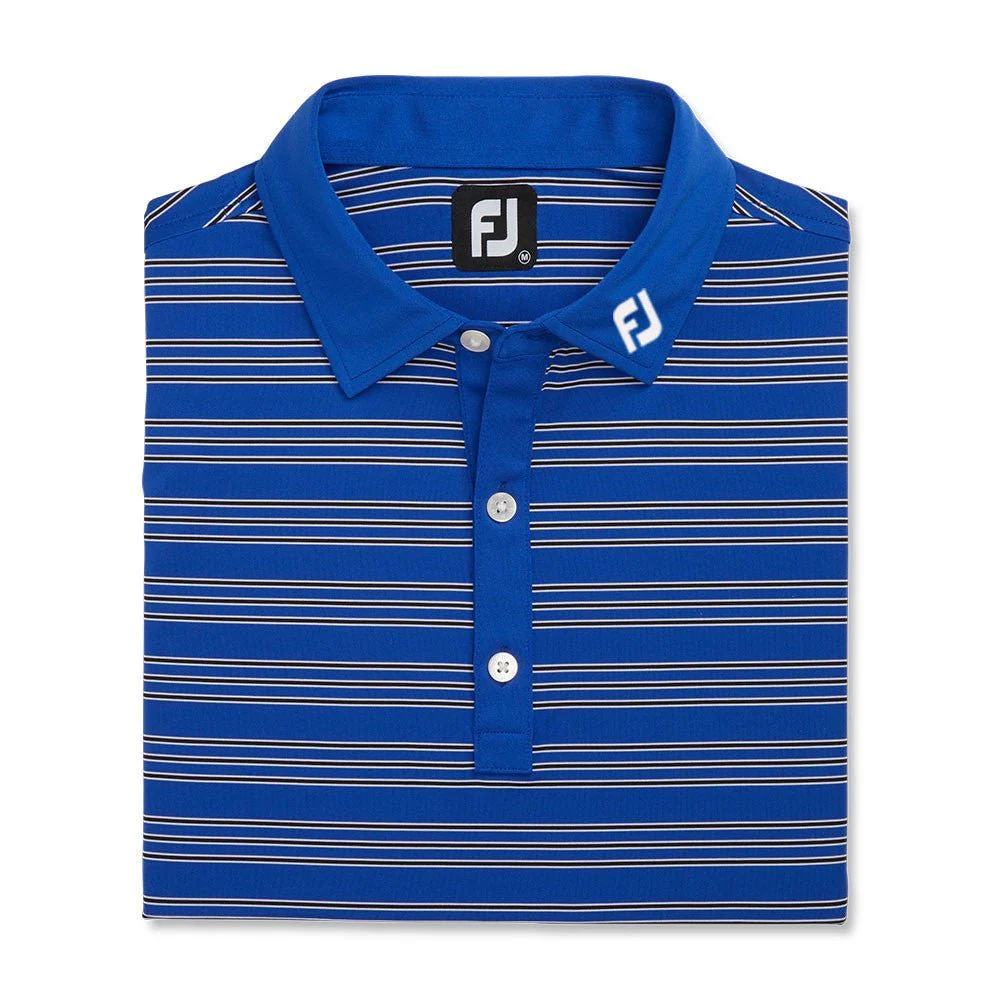 FootJoy Trio Stripe Lisle Self Collar Polo - FJ Logo - Image 10