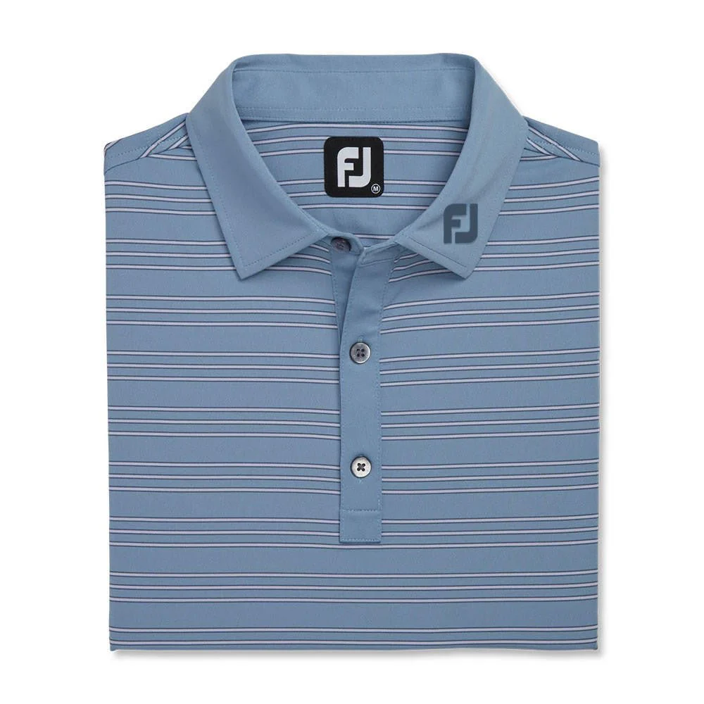 FootJoy Trio Stripe Lisle Self Collar Polo - FJ Logo - Image 3