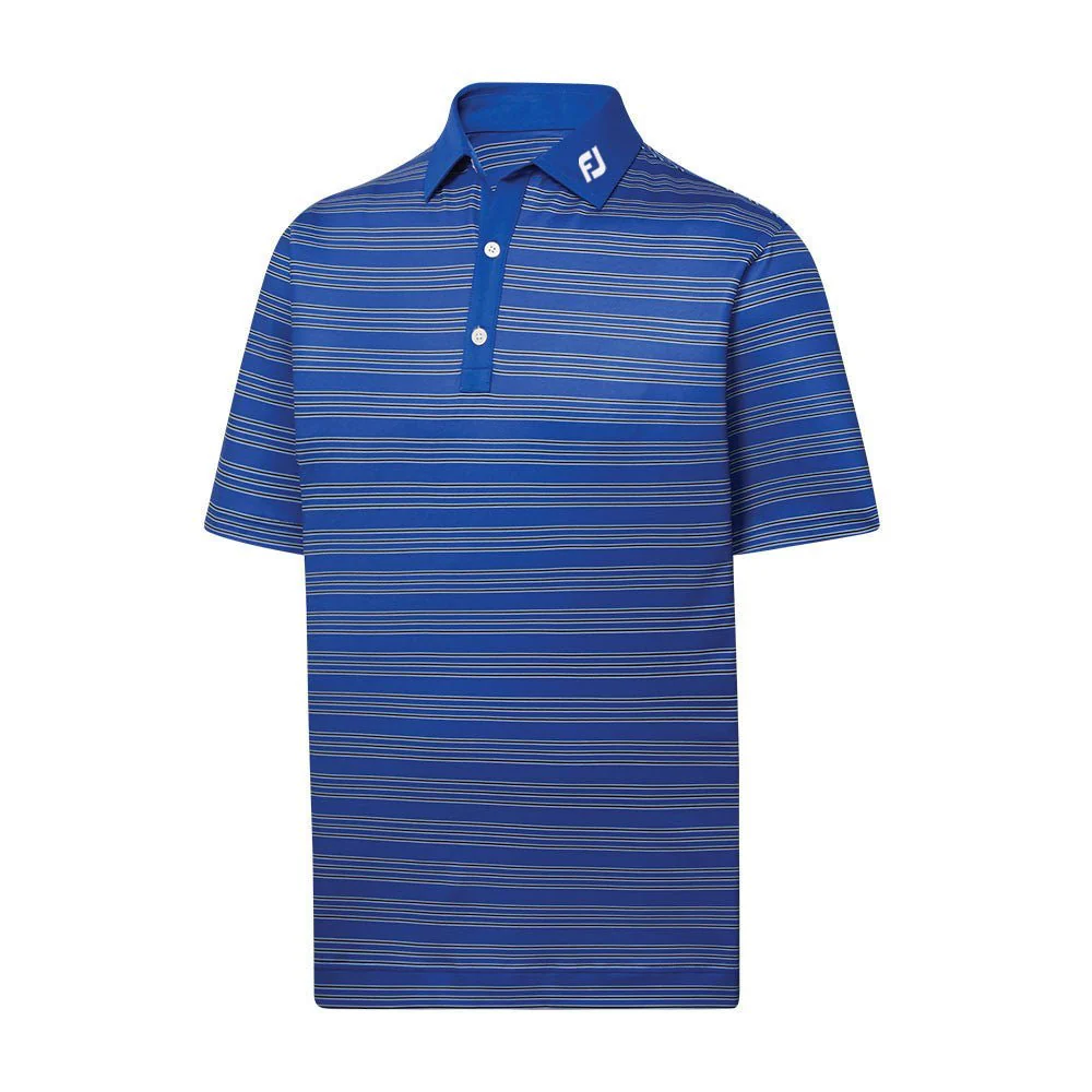 FootJoy Trio Stripe Lisle Self Collar Polo - FJ Logo - Image 8