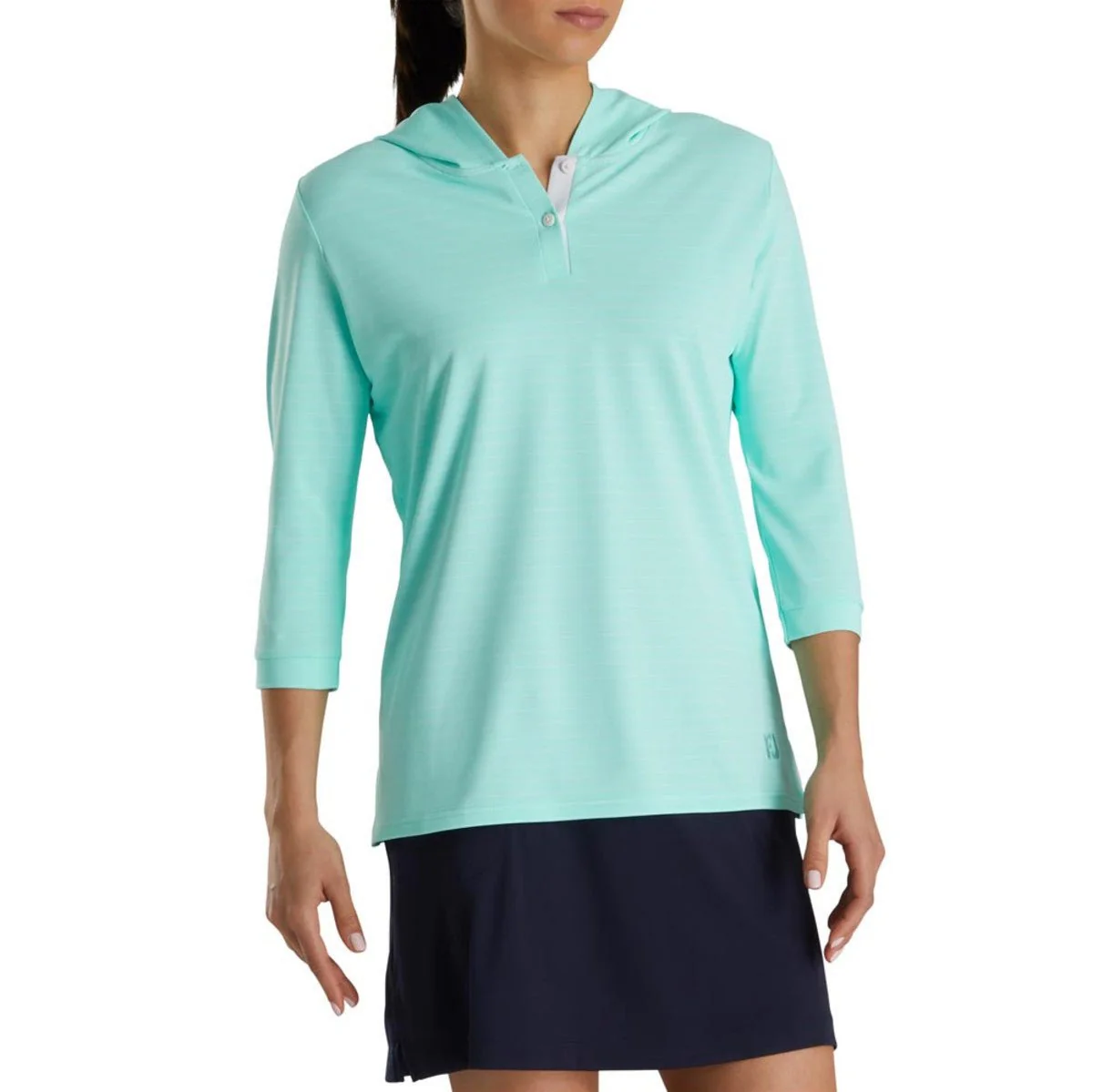 FootJoy Women's 3/4 Sleeve Pinstripe Hoodie - Image 5
