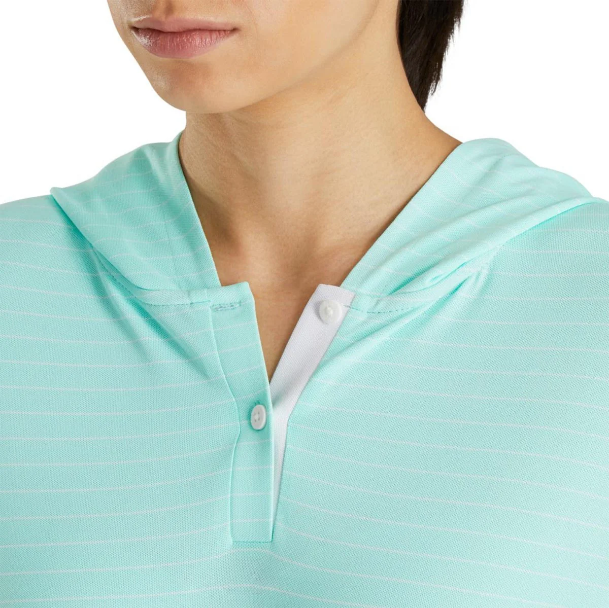 FootJoy Women's 3/4 Sleeve Pinstripe Hoodie - Image 7
