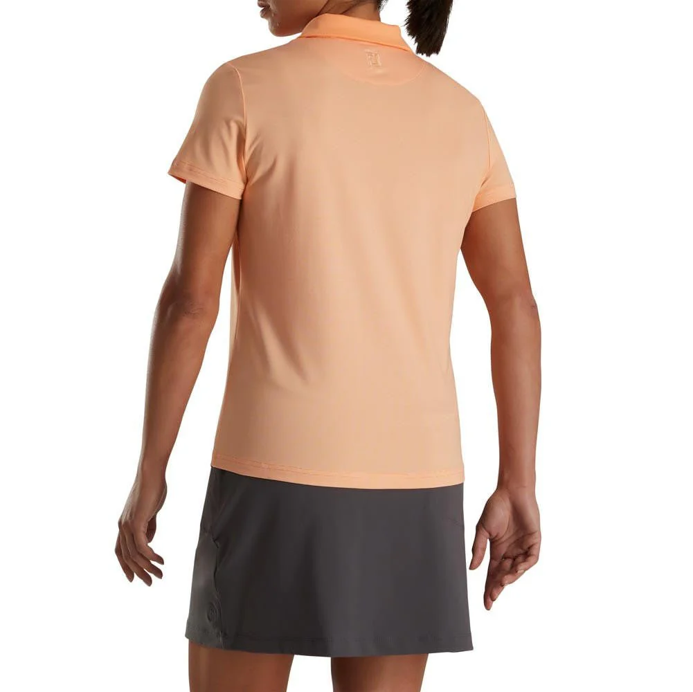 FootJoy Women's Cap Sleeve Houndstooth Print Golf Polo - Image 6