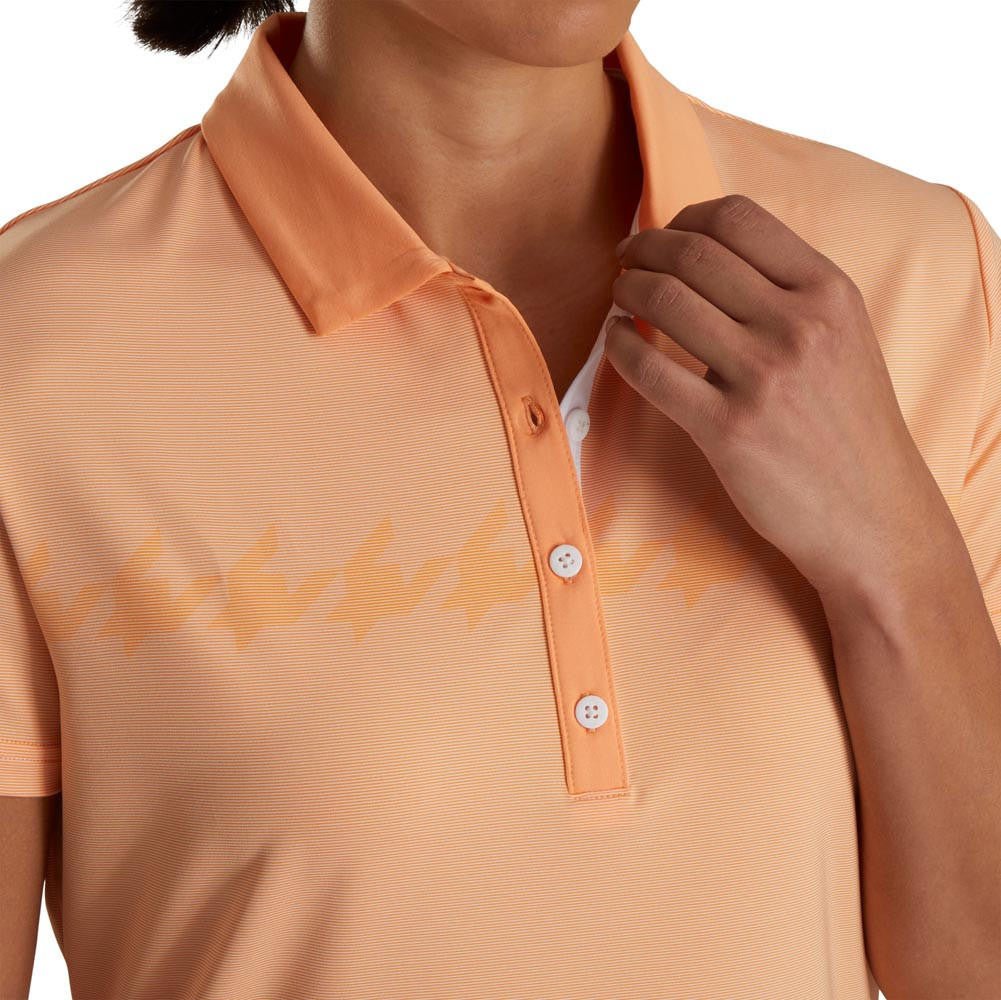 FootJoy Women's Cap Sleeve Houndstooth Print Golf Polo - Image 8