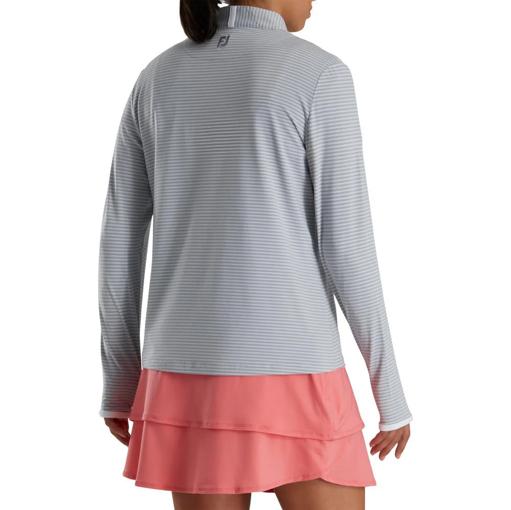 FootJoy Women's Half-Zip Tonal Stripe Golf Mid-Layer - Image 10