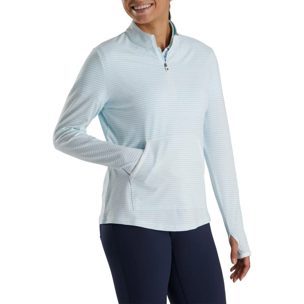 FootJoy Women's Half-Zip Tonal Stripe Golf Mid-Layer - Image 13