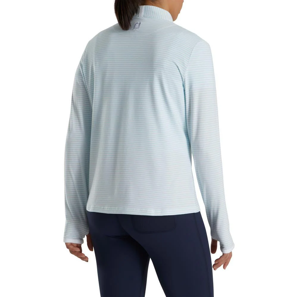 FootJoy Women's Half-Zip Tonal Stripe Golf Mid-Layer - Image 14