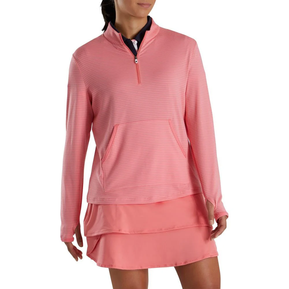 FootJoy Women's Half-Zip Tonal Stripe Golf Mid-Layer - Image 5