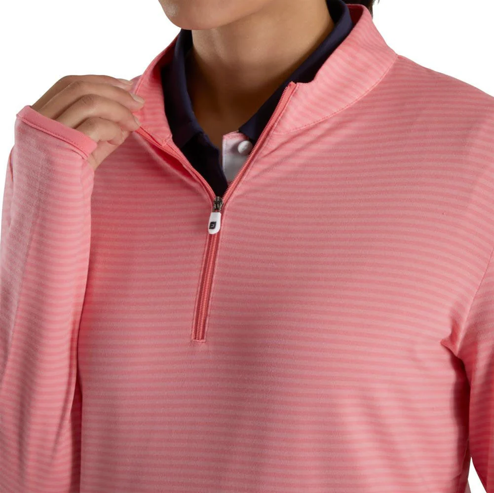 FootJoy Women's Half-Zip Tonal Stripe Golf Mid-Layer - Image 7