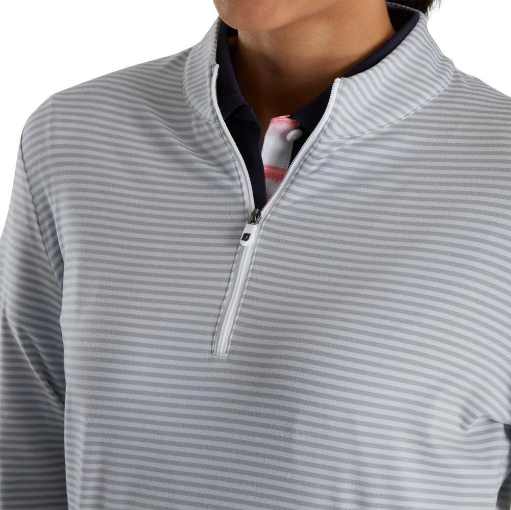 FootJoy Women's Half-Zip Tonal Stripe Golf Mid-Layer - Image 9