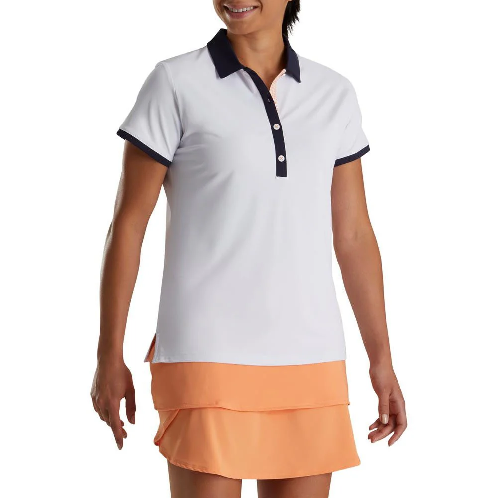 FootJoy Women's Houndstooth Print Trim Polo