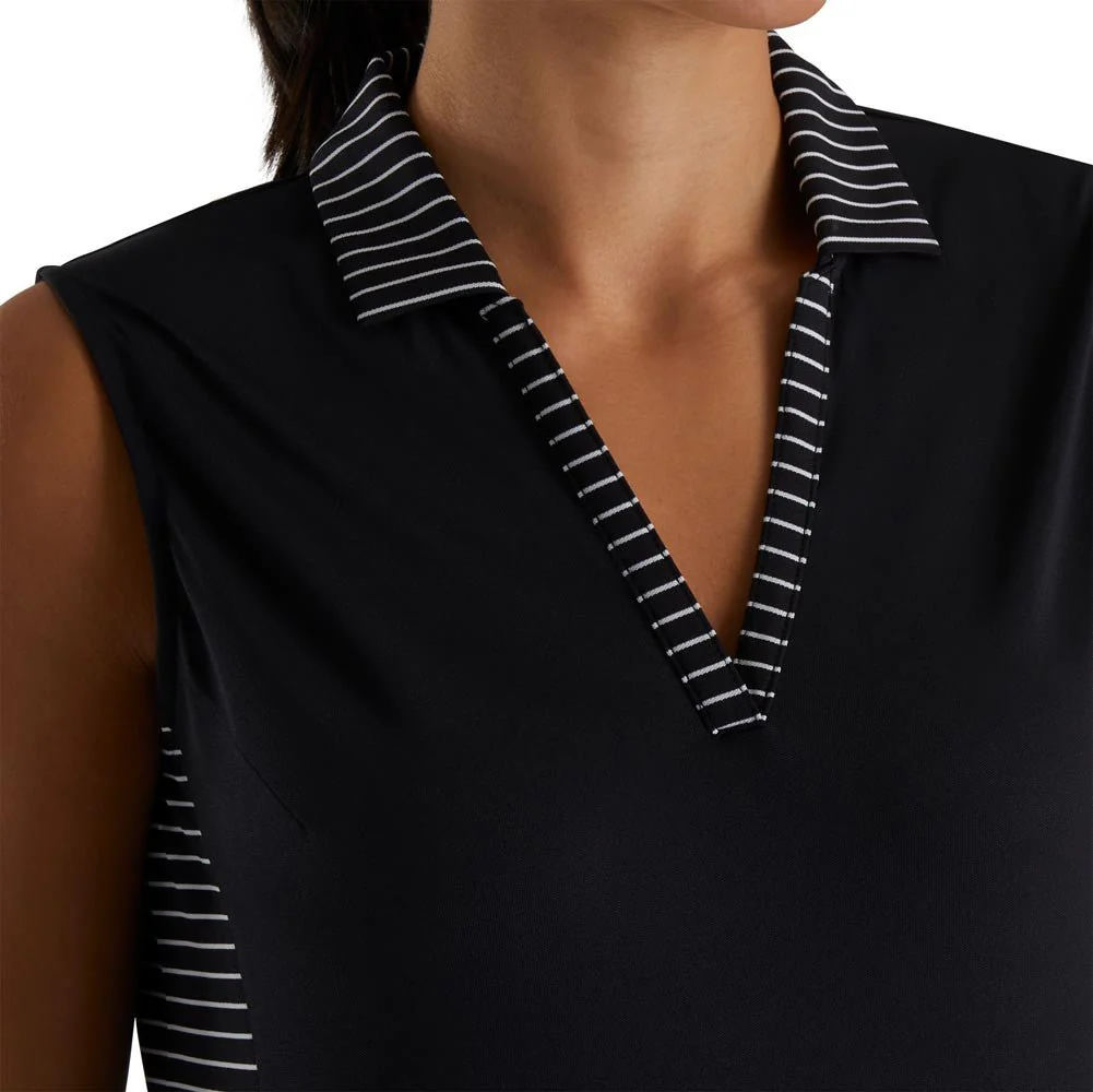FootJoy Women's Open Placket Sleeveless Polo - Image 3