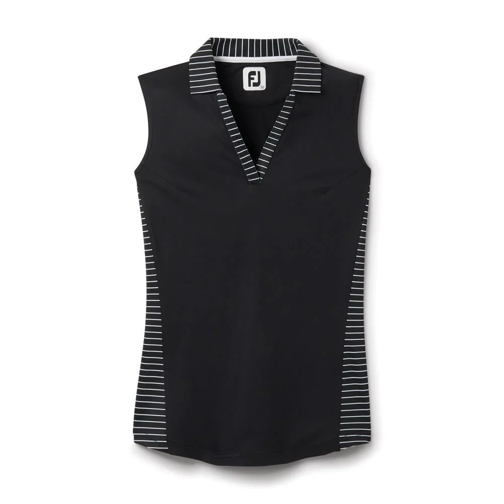 FootJoy Women's Open Placket Sleeveless Polo - Image 4