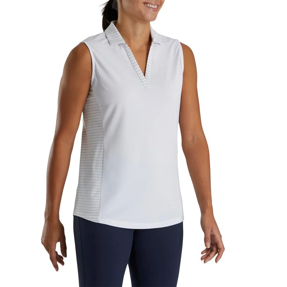 FootJoy Women's Open Placket Sleeveless Polo - Image 5