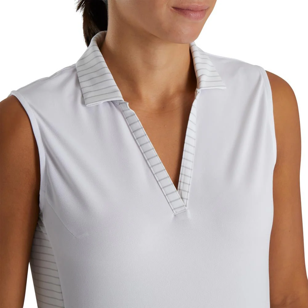 FootJoy Women's Open Placket Sleeveless Polo - Image 7