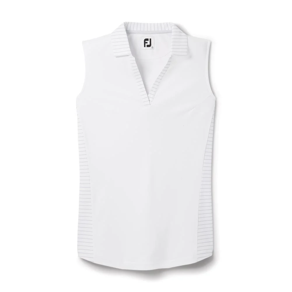 FootJoy Women's Open Placket Sleeveless Polo - Image 8