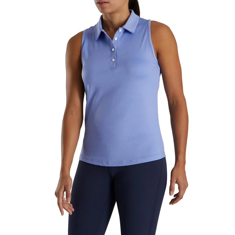 FootJoy Women's Ribbed Sleeveless Polo - Image 5