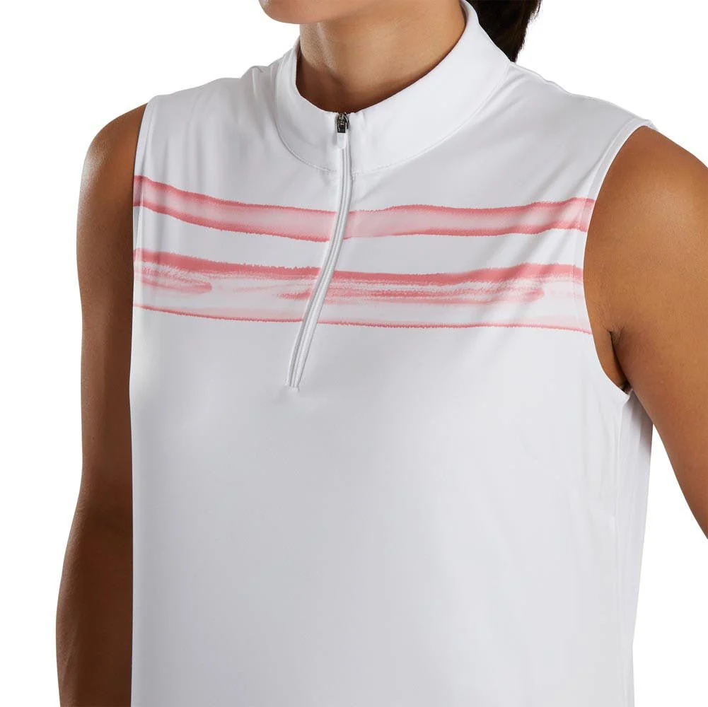 FootJoy Women's Watercolor Block Sleeveless Golf Polo - Image 2