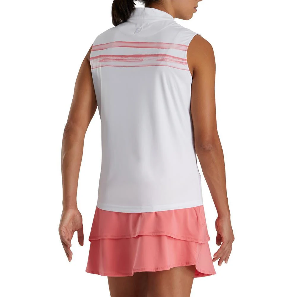 FootJoy Women's Watercolor Block Sleeveless Golf Polo - Image 3