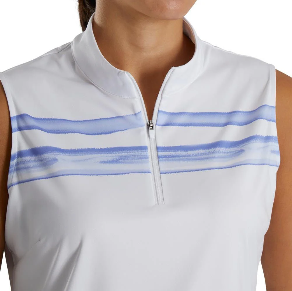 FootJoy Women's Watercolor Block Sleeveless Golf Polo - Image 6
