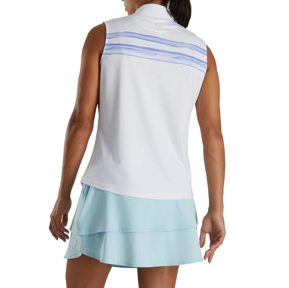 FootJoy Women's Watercolor Block Sleeveless Golf Polo - Image 7
