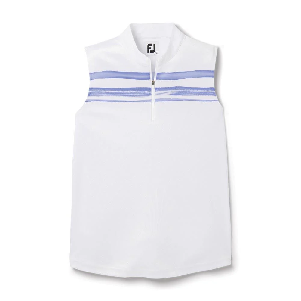 FootJoy Women's Watercolor Block Sleeveless Golf Polo - Image 8