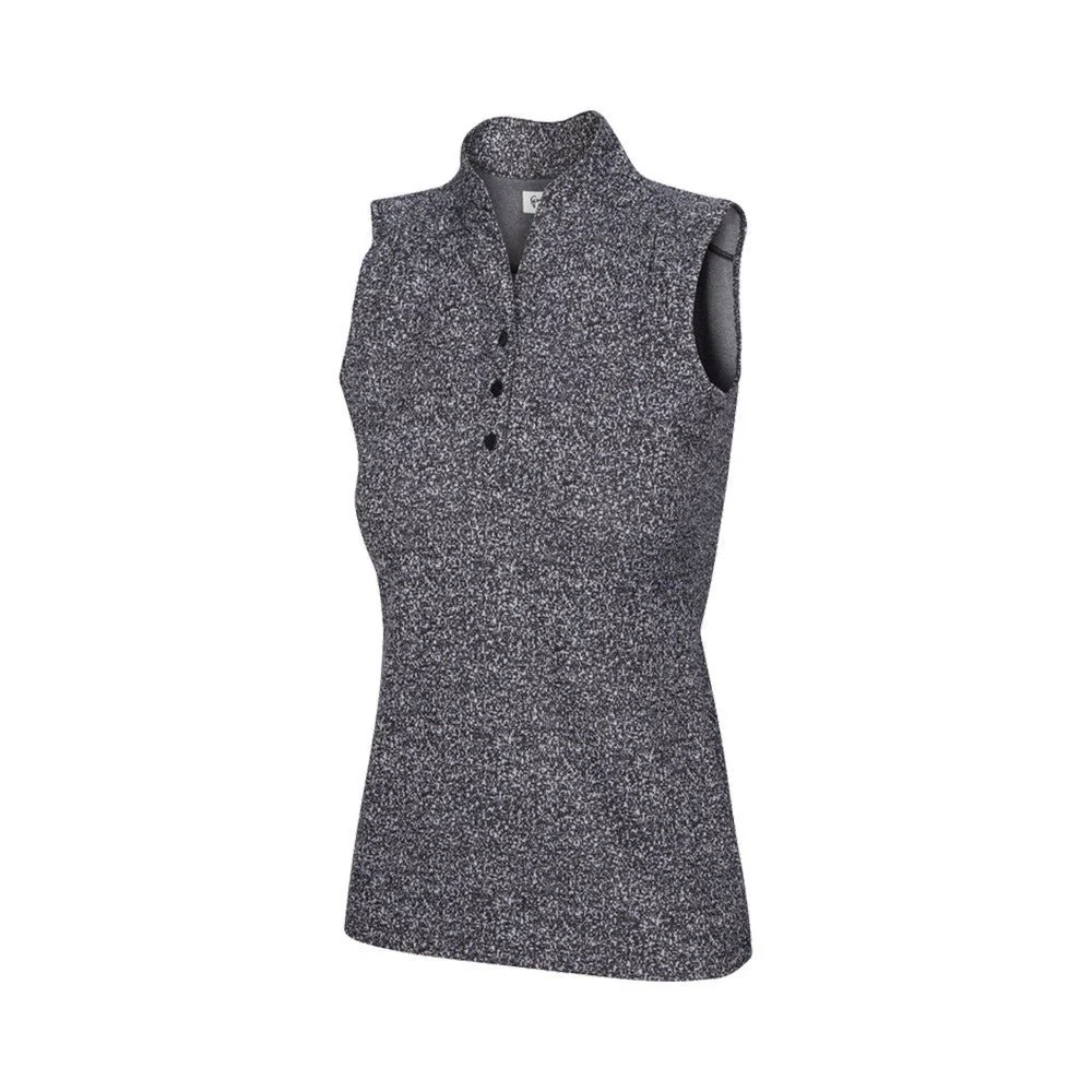 Greg Norman Women's Heathered Dot Sleeveless Golf Polo