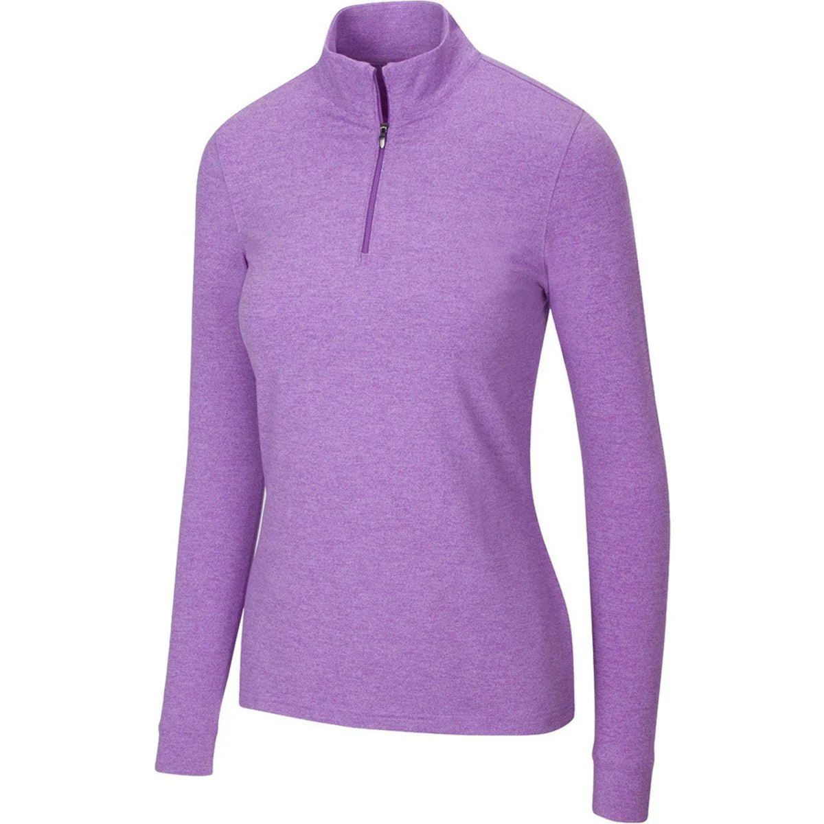 Greg Norman Women's Peached Heather 1/4 Zip - Image 7
