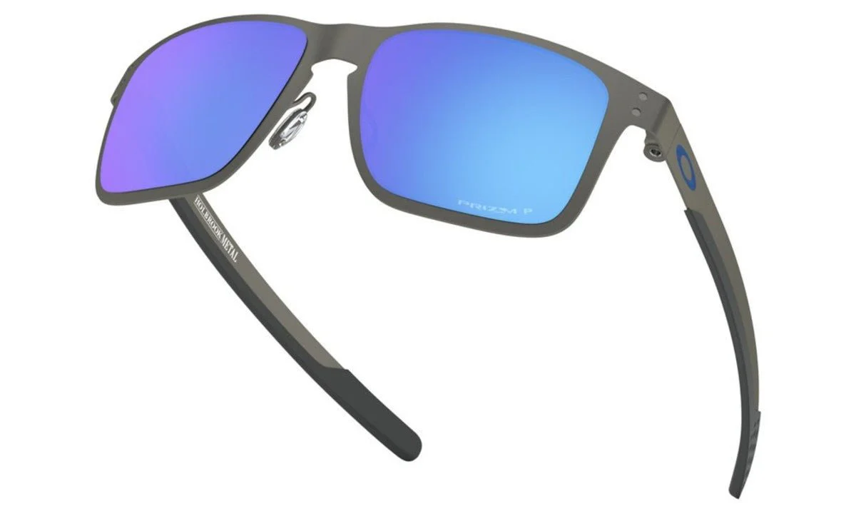 Oakley Holbrook Metal Sunglasses - Matte Gunmetal/Prizm Sapphire Polarized - Image 6