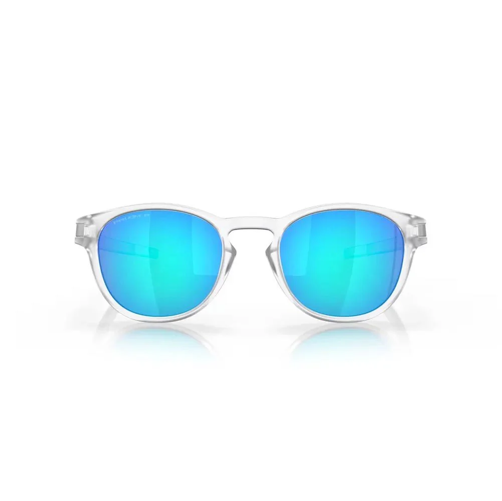 Oakley Latch Sunglasses - Matte Clear/Prizm Sapphire Polarized - Image 2